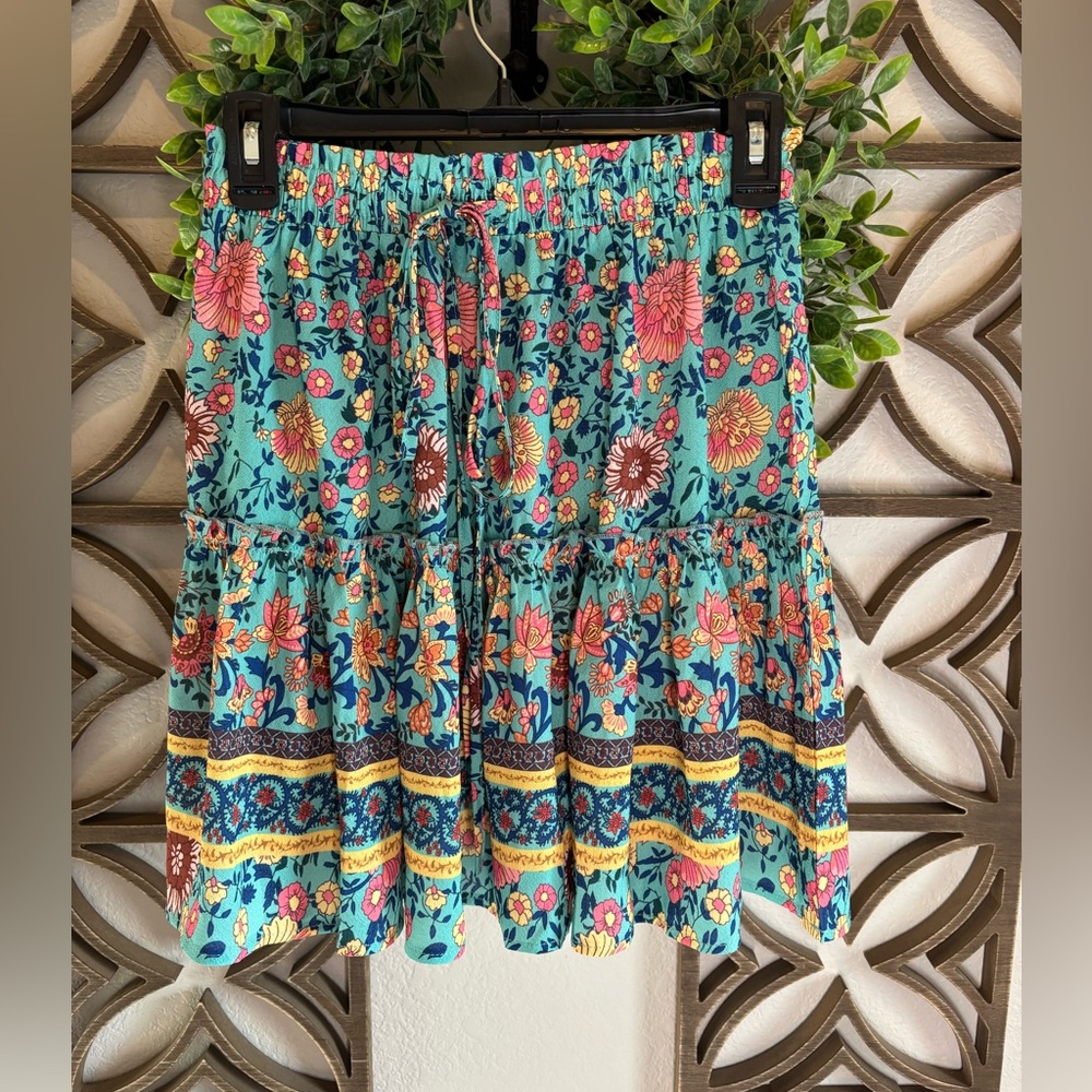 Cupshe Women's Skirt Floral Print Drawstring Skirt size small
